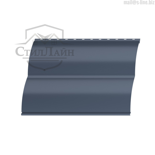 Металлический сайдинг Блок-Хаус Pe 0.4 RAL 7024 Графитовый серый